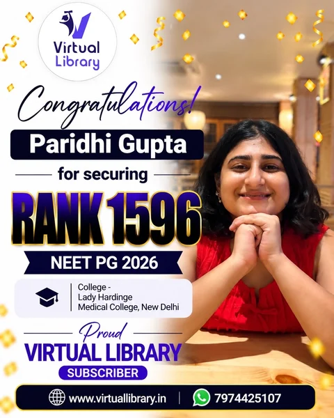 Paridhi Gupta, All India Rank 1596, NEET PG 2026